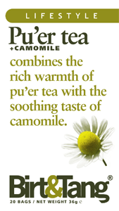 Packshot of Birt&Tang Pu'er+Camomile tea